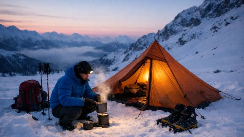 Ultraleichtes Wintertrekking: Sicher und warm unterwegs trotz Minimalgepäck
